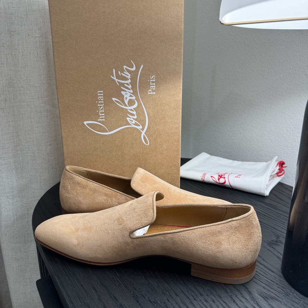 Christian Louboutin Dandelion Loafer Suede Lionne Beige - Picture 5 of 7